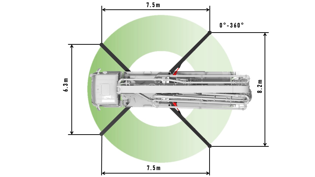 SUPPORT LEGS DIMENSIONS